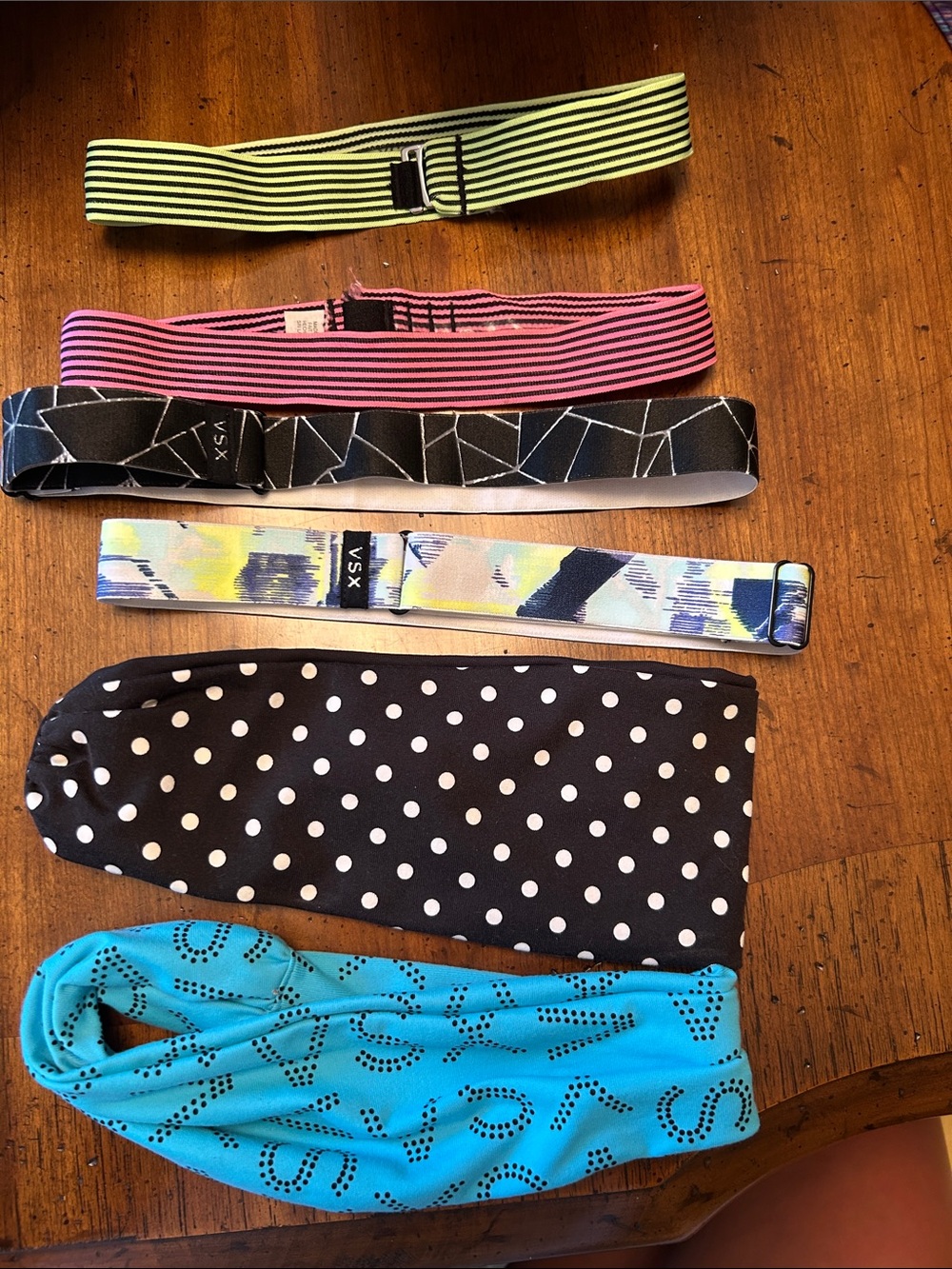 Victoria's Secret Assorted Elastic Headbands in Blue, Yellow, Pink, Black